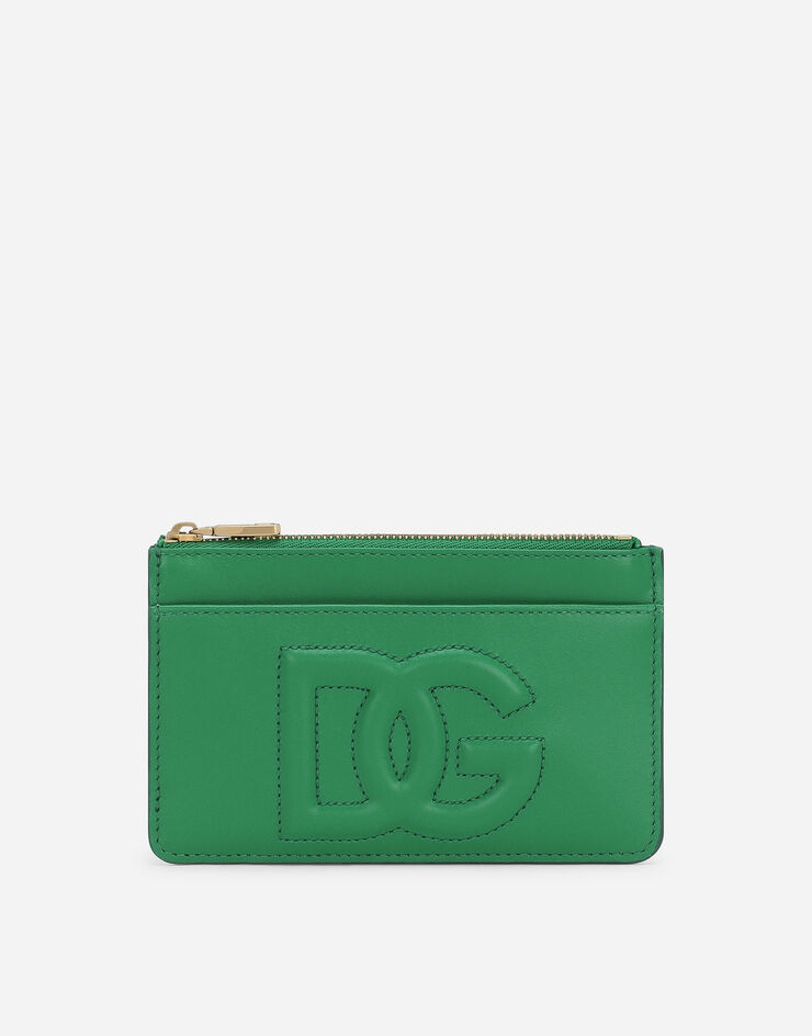 Dolce & Gabbana Medium DG Logo card holder Green BI1261AG081