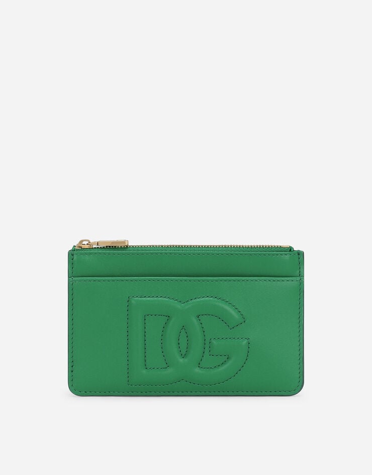 Dolce & Gabbana Tarjetero DG Logo mediano Verde BI1261AG081