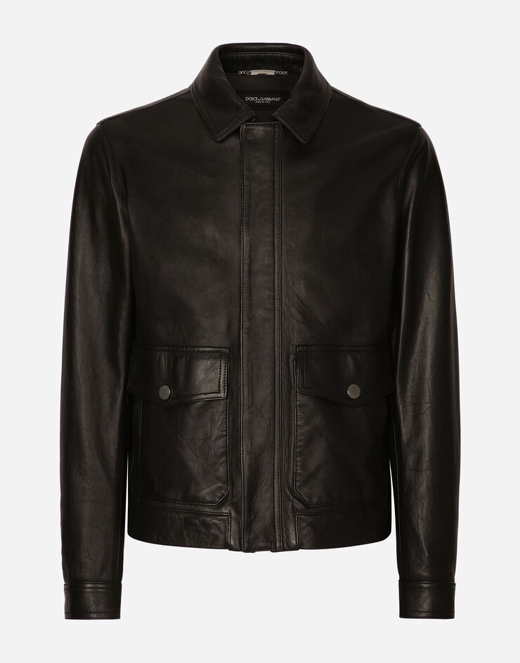 Dolce&Gabbana Leather jacket Black G9ANZLGG724