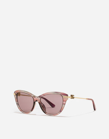 Dolce & Gabbana DG Glow Sunglasses Striped violet transparent VG4534VP4LA