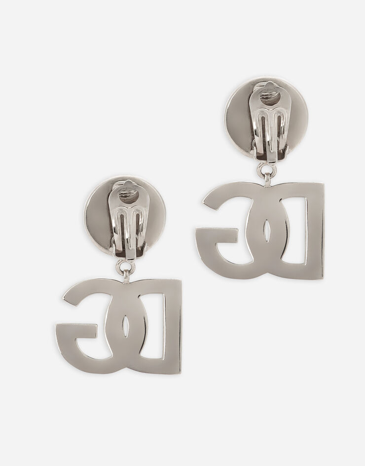 KIM DOLCE&GABBANA Clip-on earrings with DG logo in Silver for |  Dolce&Gabbana® US