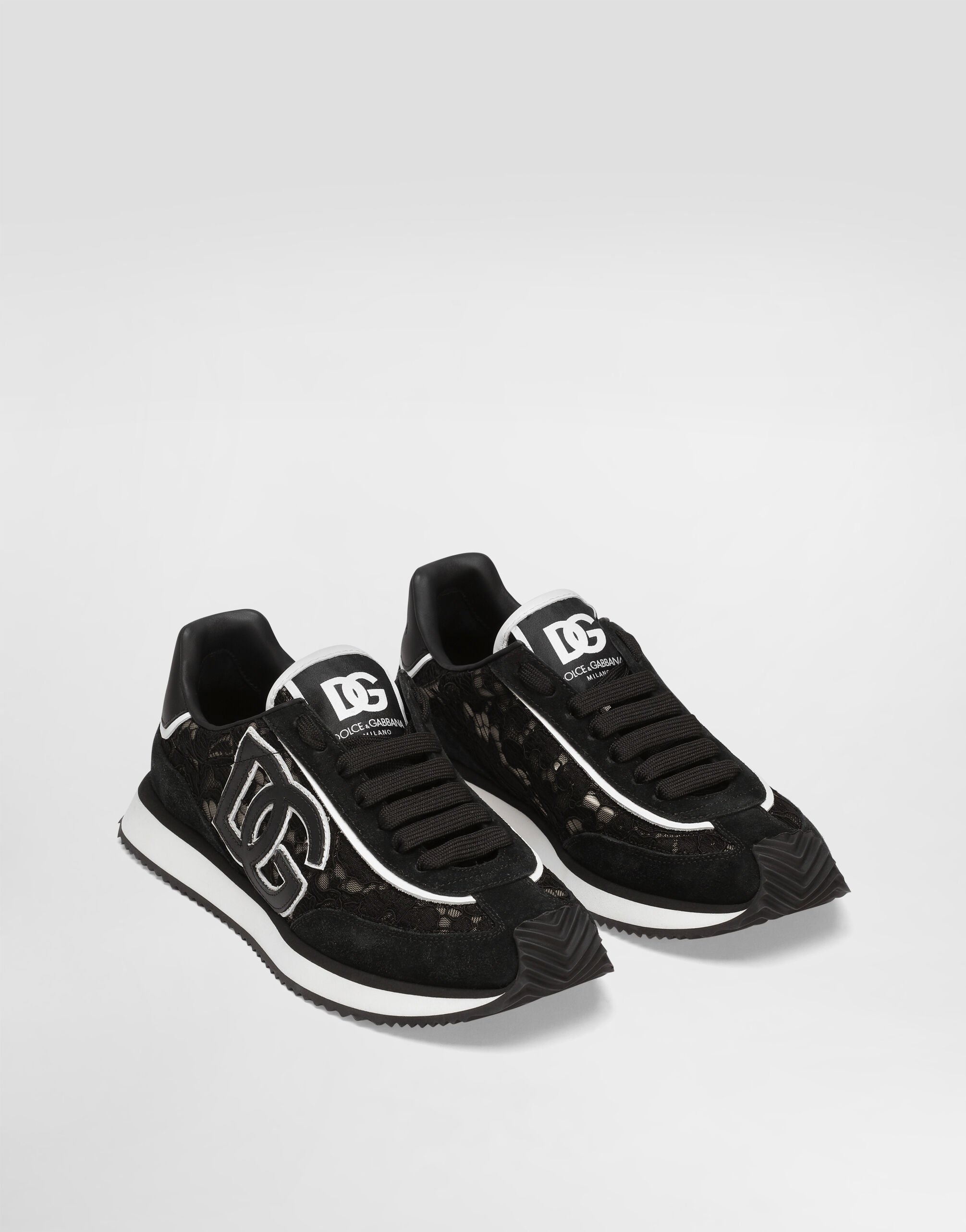 スニーカー Dolce & Gabbana 'DG Cushion' sneakers (CK2340A9AC2 89697) DG Cushion sneakers in calfskin and fabric in Multicolor for