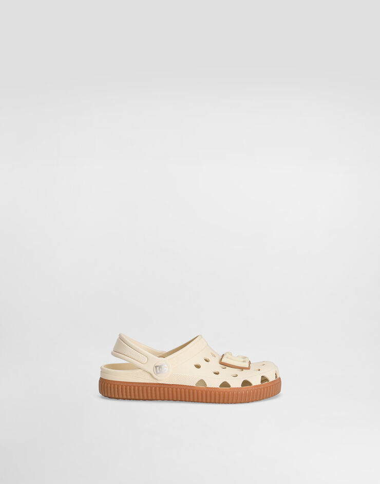 Dolce & Gabbana Rubber slip-ons with DG logo Dolce & Gabbana Rubber slip-ons with DG logo Beige DN0213AT079