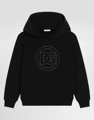 Dolce & Gabbana Hoodie with DG logo Blue L4JWLGG7OLL