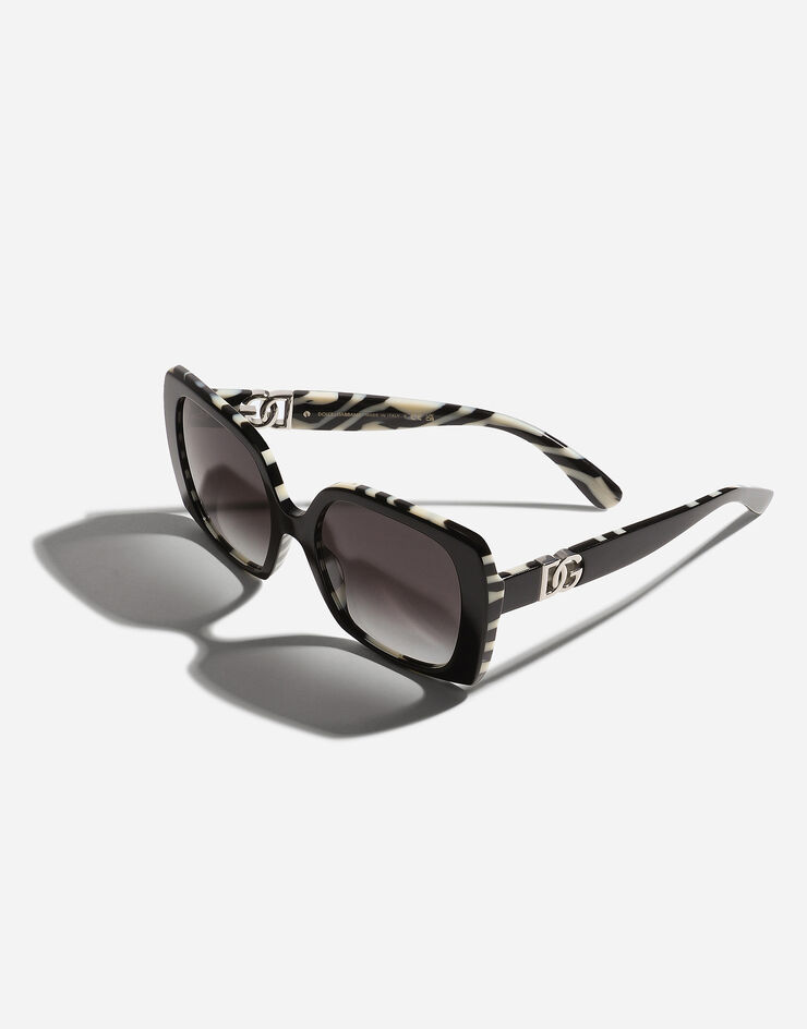 Dolce & Gabbana Gafas de sol DG ALLURE Negro con detalles de cebra VG4475VP28G