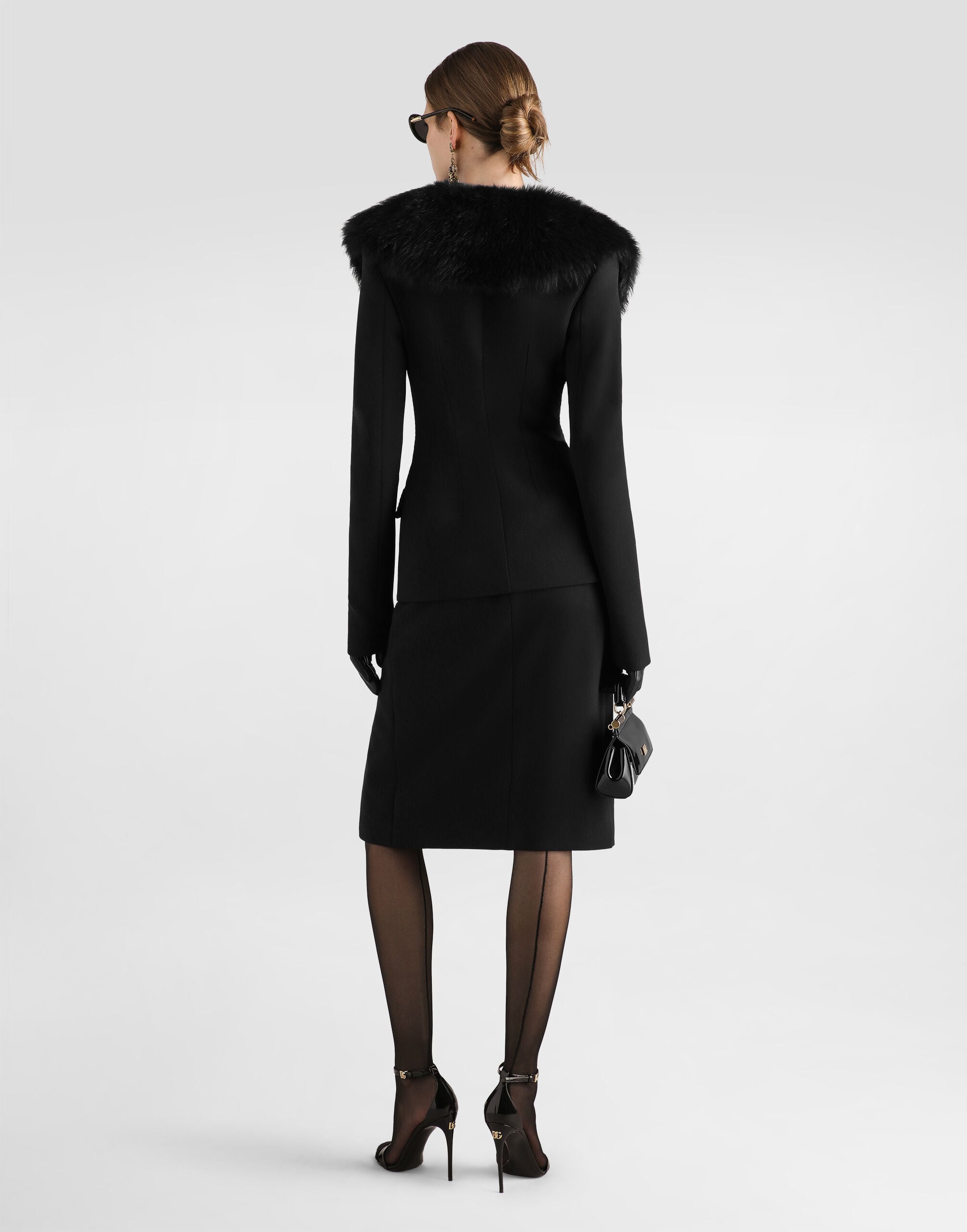 Single-breasted wool jacket in Black for Women | Dolce&Gabbana® US