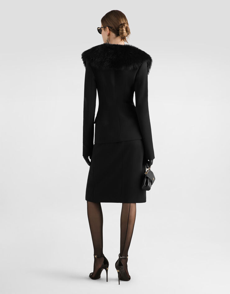 Dolce & Gabbana Single-breasted wool jacket Dolce & Gabbana Single-breasted wool jacket Black F27JGTFUBG1