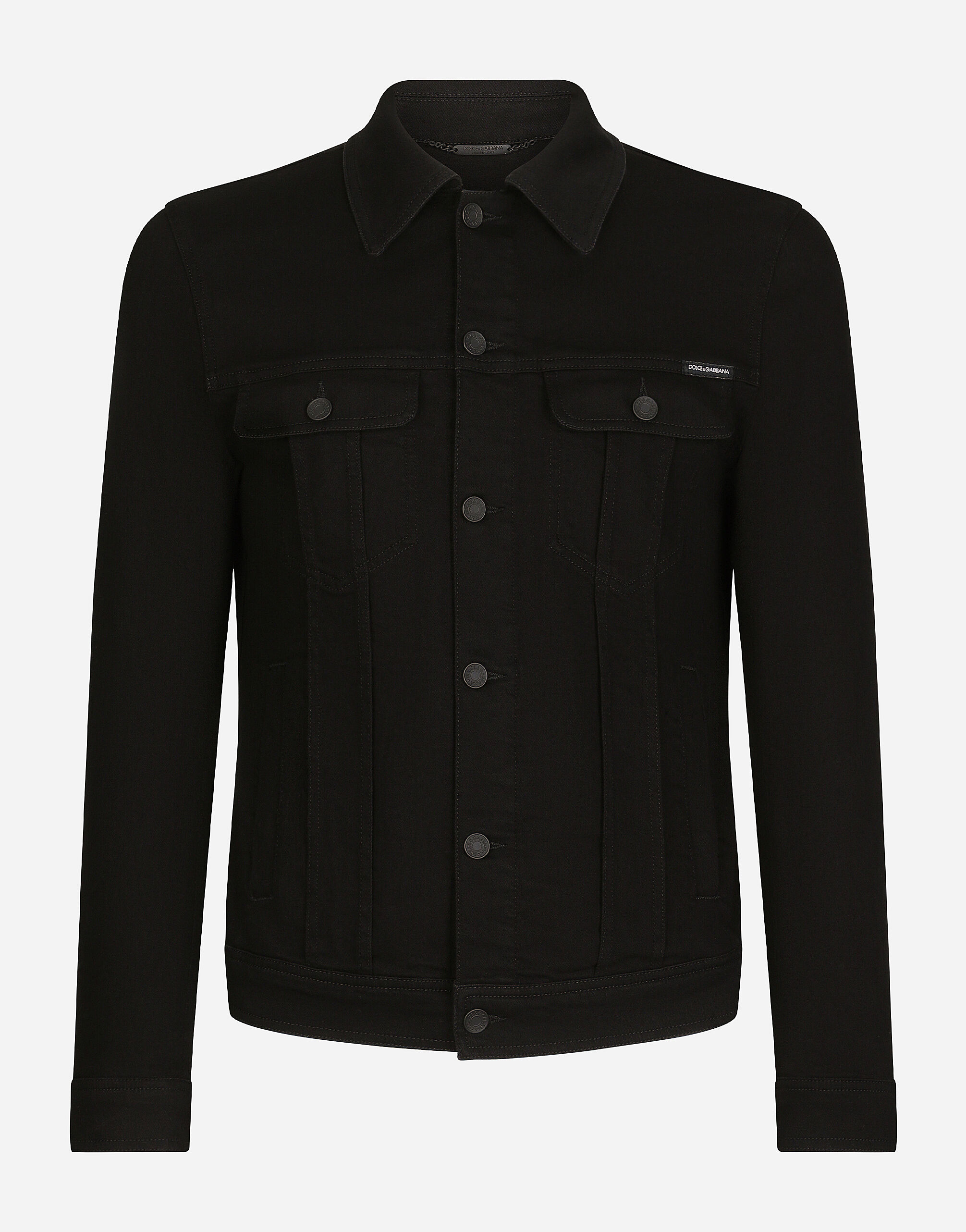 Black stretch denim jacket in Black for Dolce Gabbana US