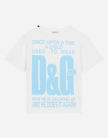 Dolce & Gabbana T-Shirt aus Jersey mit Print Drucken L4JTHVII7ED