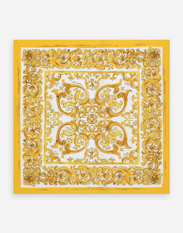 Dolce & Gabbana Cotton foulard with majolica print (90x90) Print FN090RGDCI7