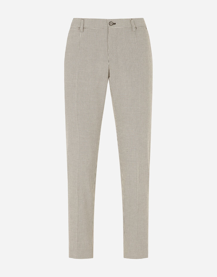 Dolce & Gabbana Cotton houndstooth pants Grey GY5WMTFM6BV