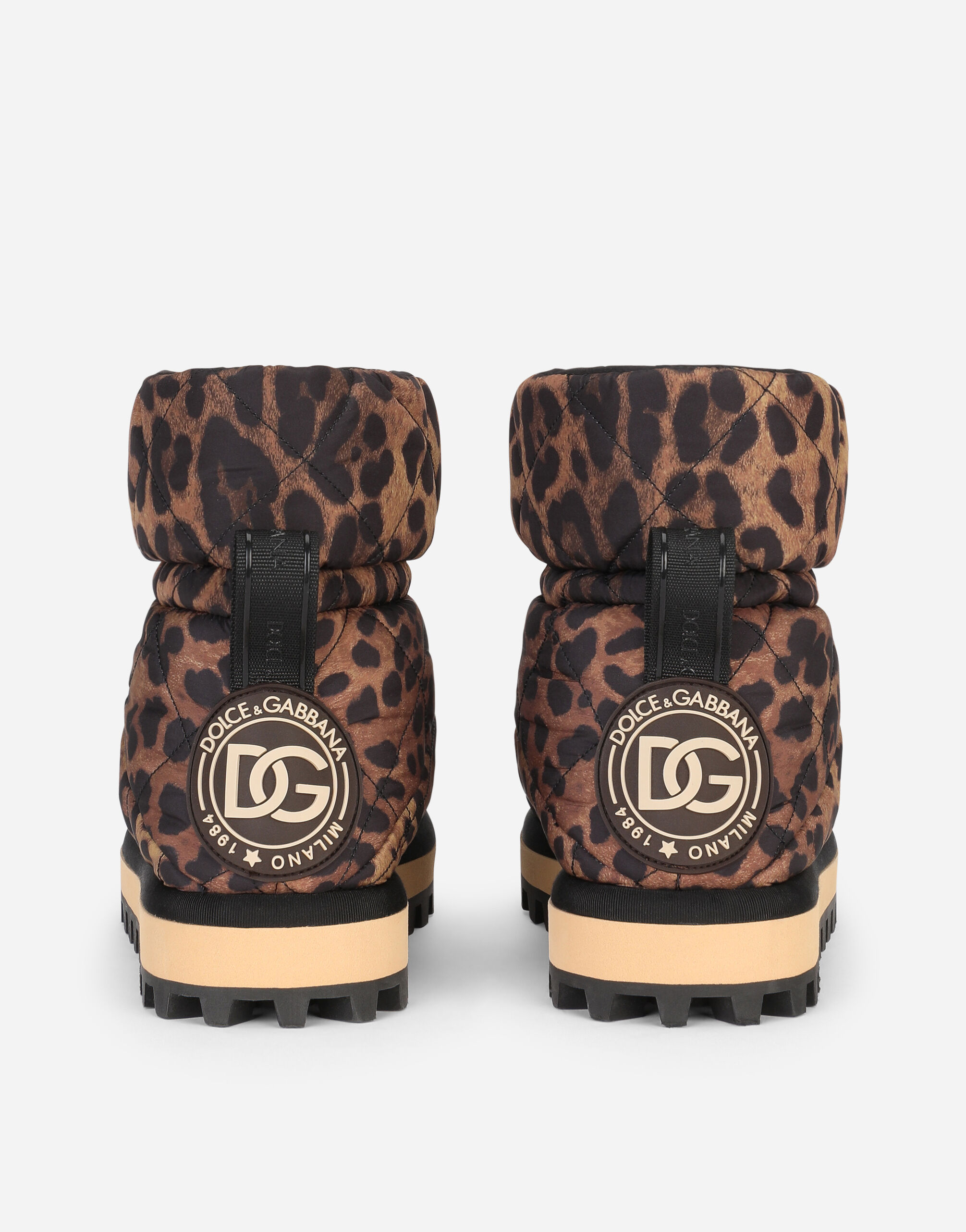 Leopard print nylon ankle boots in ANIMAL PRINT for Men Dolce Gabbana US