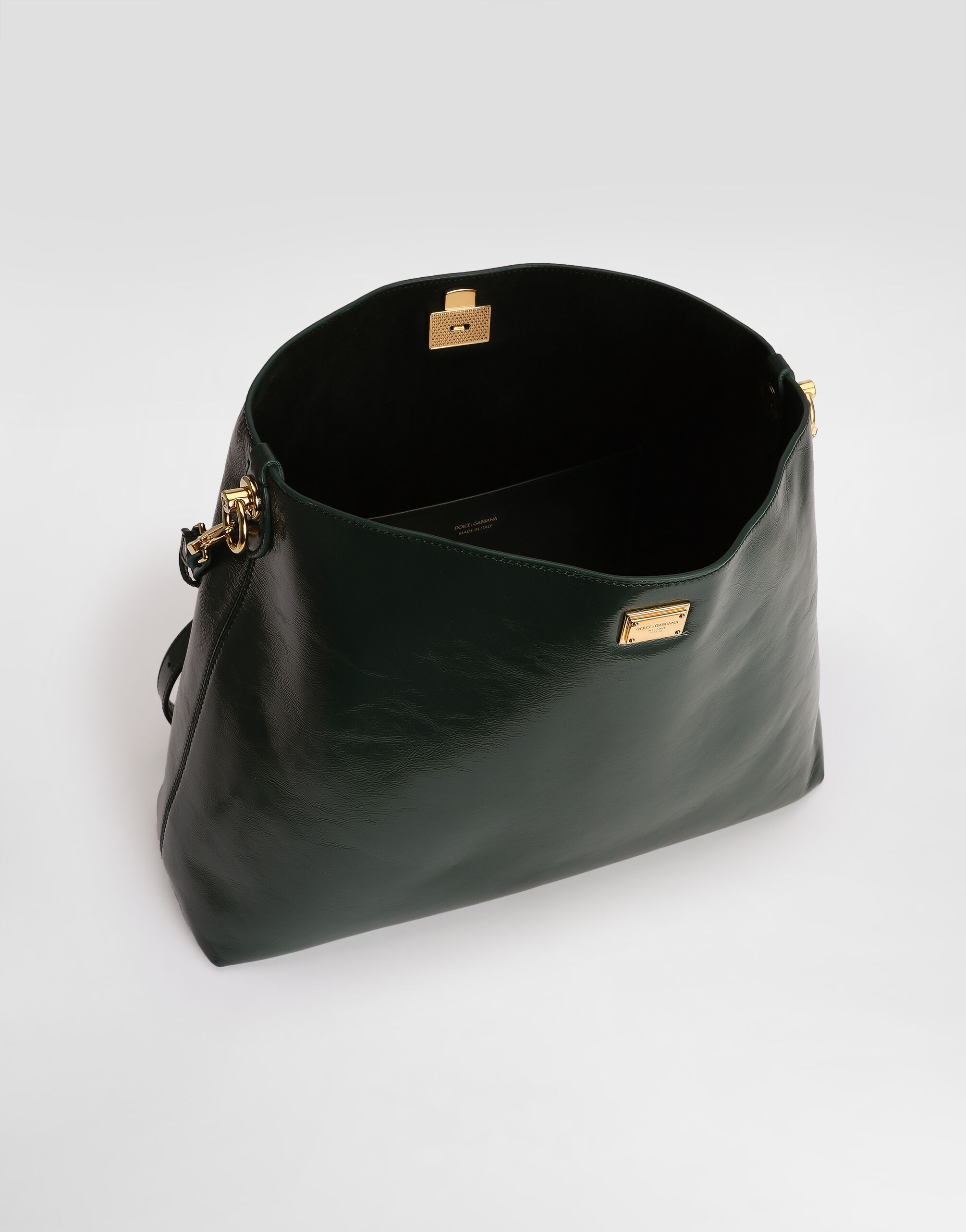 Large Vittoria calfskin shoulder bag in Green for Women