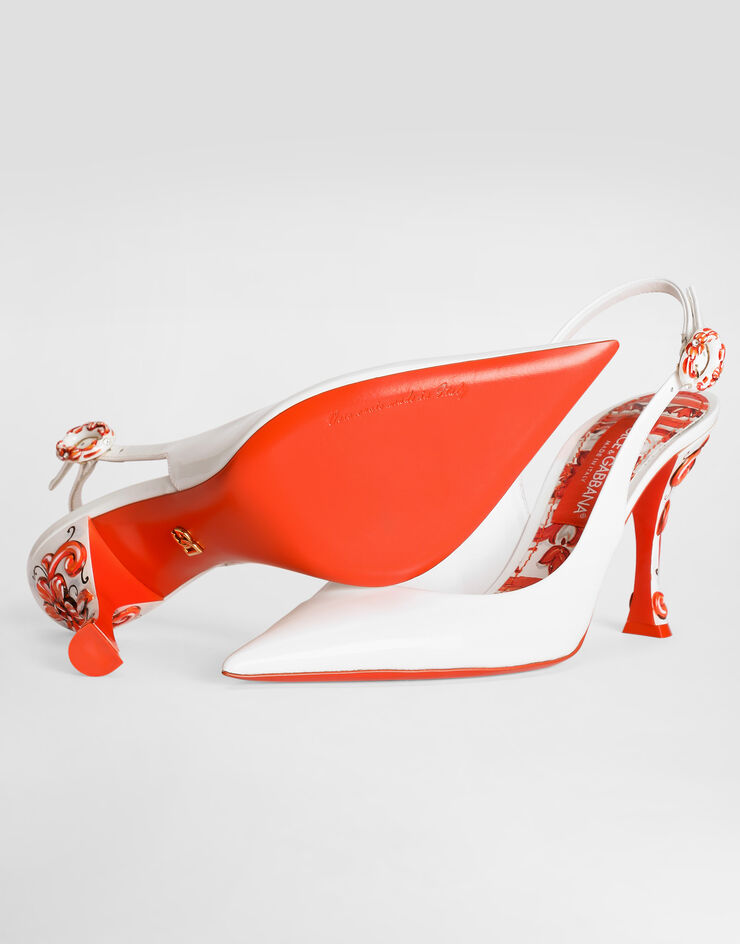 Dolce & Gabbana Patent leather slingback White CG1051A0727