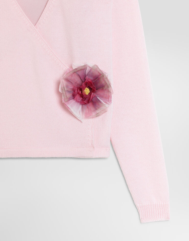 Dolce & Gabbana Virgin wool cardigan Pink L5KWNOJDVL4