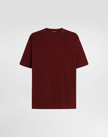 Dolce & Gabbana Футболка из хлопка с логотипом Bordeaux G8PN9ZG7P9N