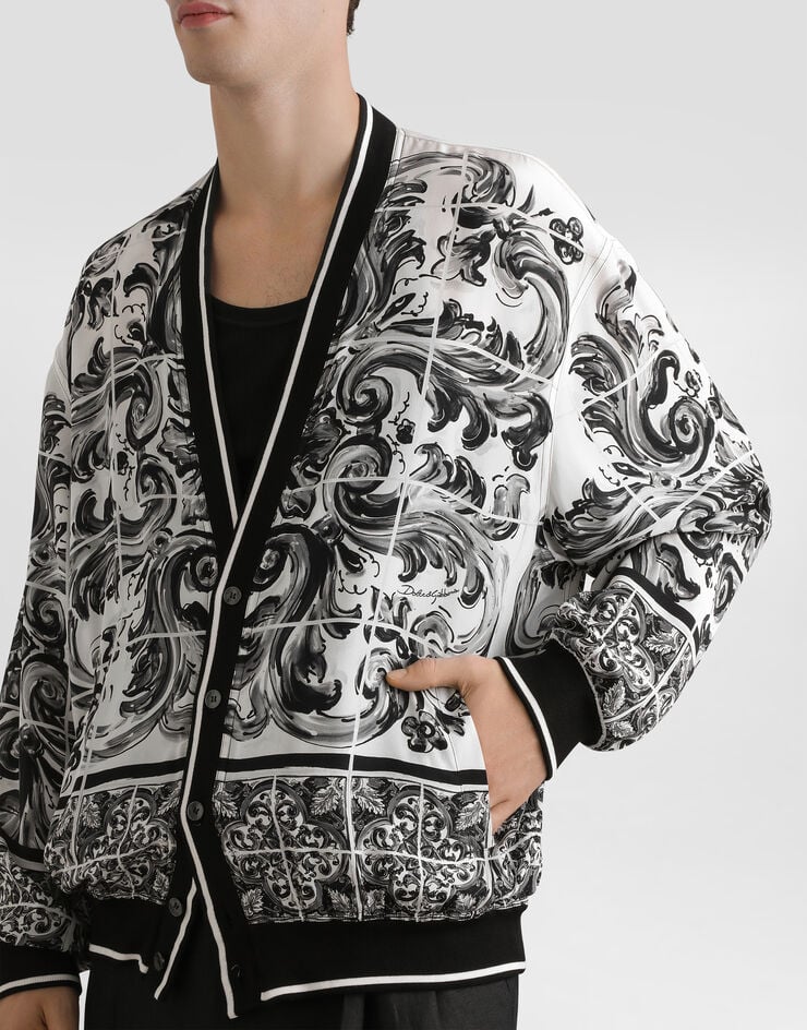 Dolce & Gabbana Majolica-print silk jacket Multicolor G9BOPTHI1ZI