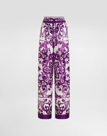 Dolce & Gabbana Majolica-print twill trousers Multicolor FTDBNTHI1Y8