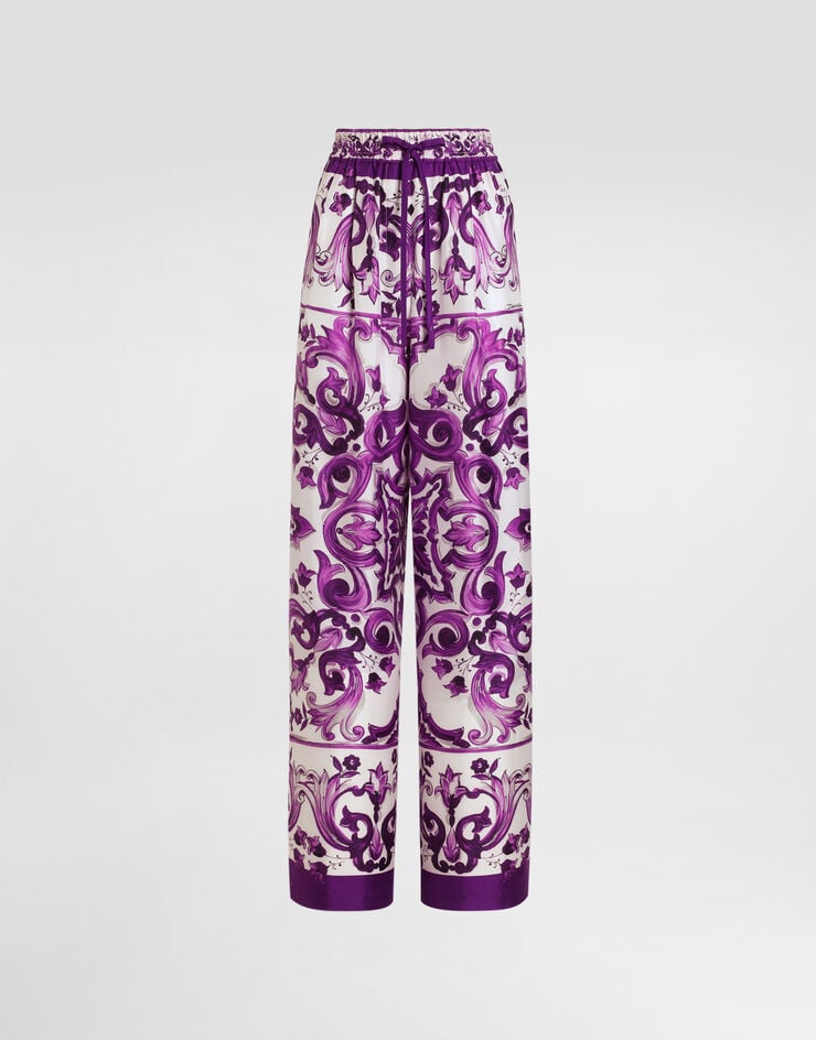 Dolce & Gabbana Majolica-print twill trousers Multicolor FTDBNTHI1Y8