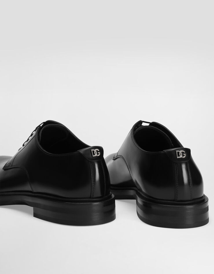 Dolce & Gabbana Derby aus gebürstetem Kalbsleder Schwarz A10840A1203
