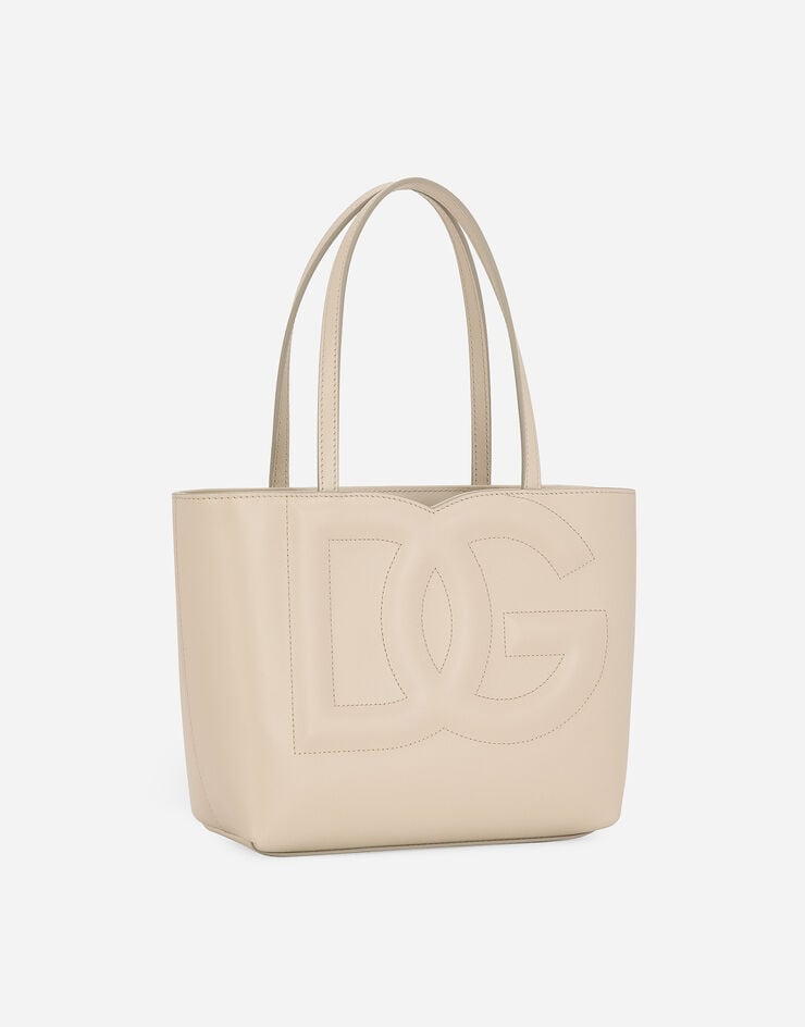 Dolce & Gabbana حقيبة تسوق DG Logo صغيرة بيج BB7337AW576