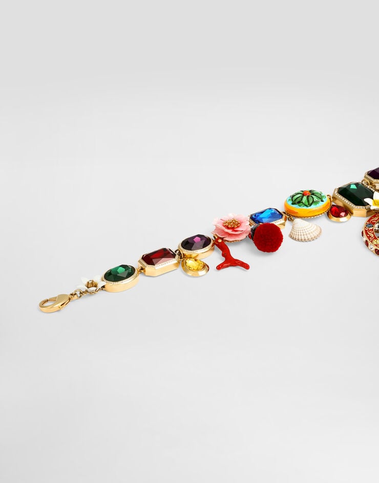 Dolce & Gabbana Halskette mit Carretto-Rad-Motiv Multicolor WNS6C8W1111