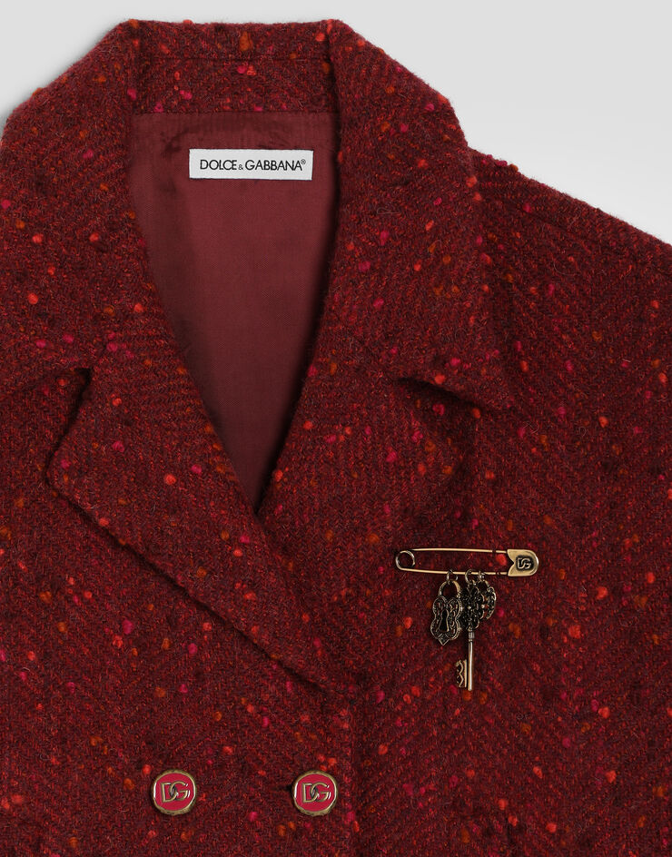 Dolce & Gabbana Double-breasted chevron bouclé jacket Dolce & Gabbana Double-breasted chevron bouclé jacket Multicolor L53B05FCZAU