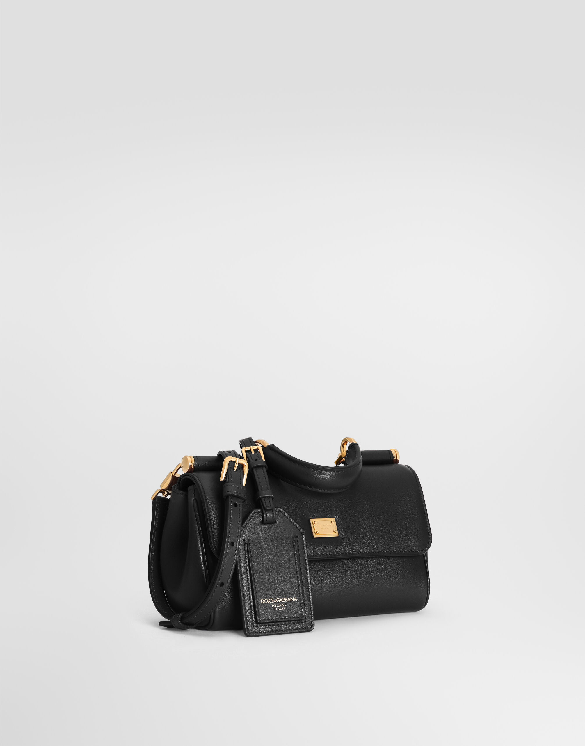 Mini My Sicily handbag in plongé calfskin in Black for Women