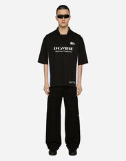 Dolce&Gabbana Printed triacetate T-shirt with DGVIB3 embroidery Black G8RF1TFLSIM