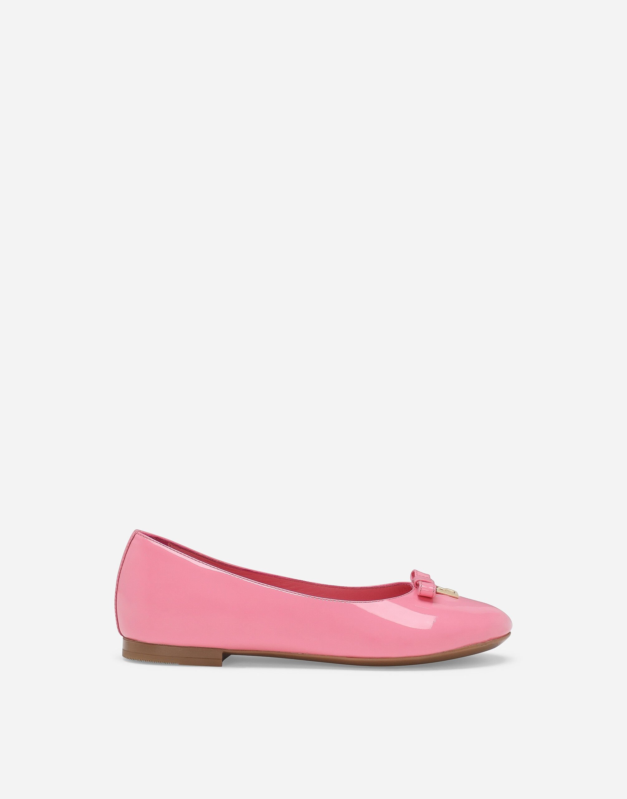 Dolce & Gabbana Patent leather ballet flats Pink D11247AS204