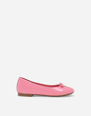 Dolce & Gabbana Patent leather ballet flats Pink EB0249AB018