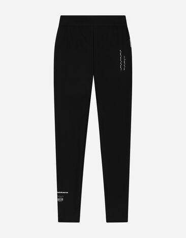 Dolce & Gabbana Jersey leggings with elasticated DGVIB3 band Black L8JPE1G7M7E