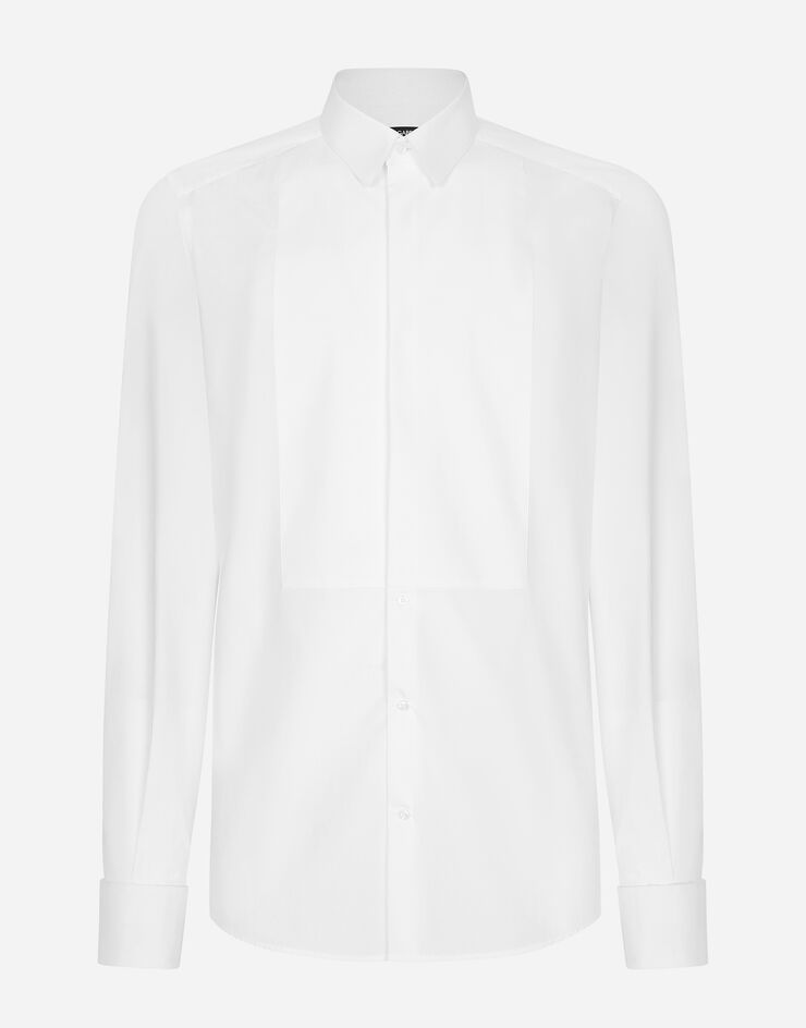 Dolce & Gabbana Camicia tuxedo gold popeline di cotone Bianco G5EN2TGG145