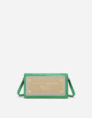 Dolce & Gabbana Phone bag with branded maxi-plate White BB6711AV893
