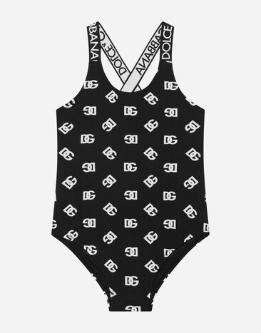 Dolce & Gabbana Maillot de bain une pièce à imprimé logo DG Multicolore L5J831FSG3I