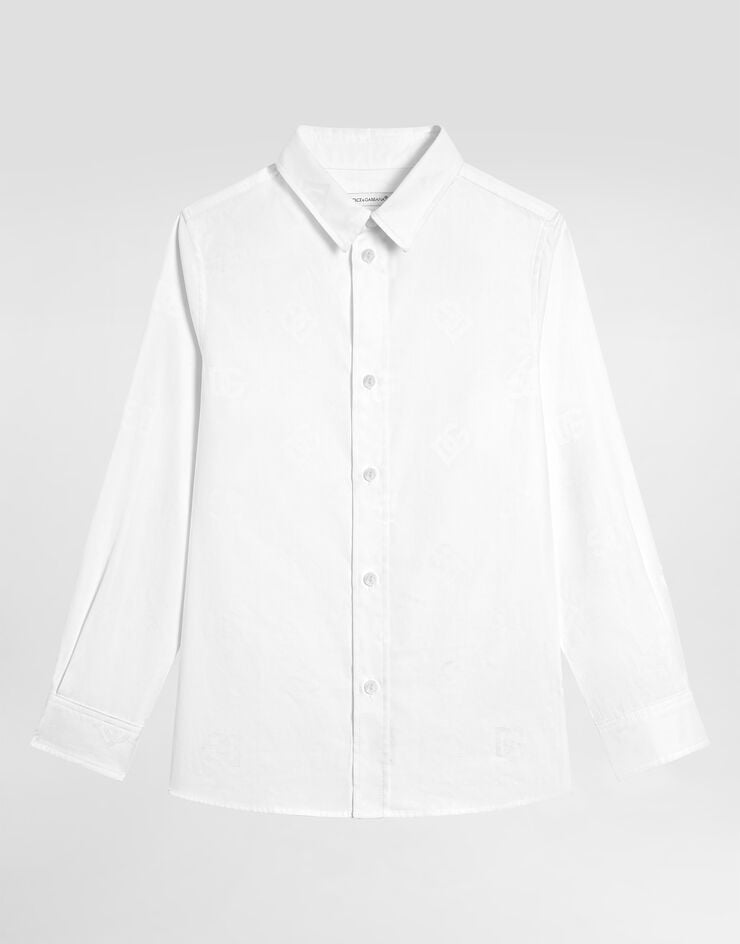 Dolce & Gabbana Logo jacquard poplin shirt White L43S23FJ5GU