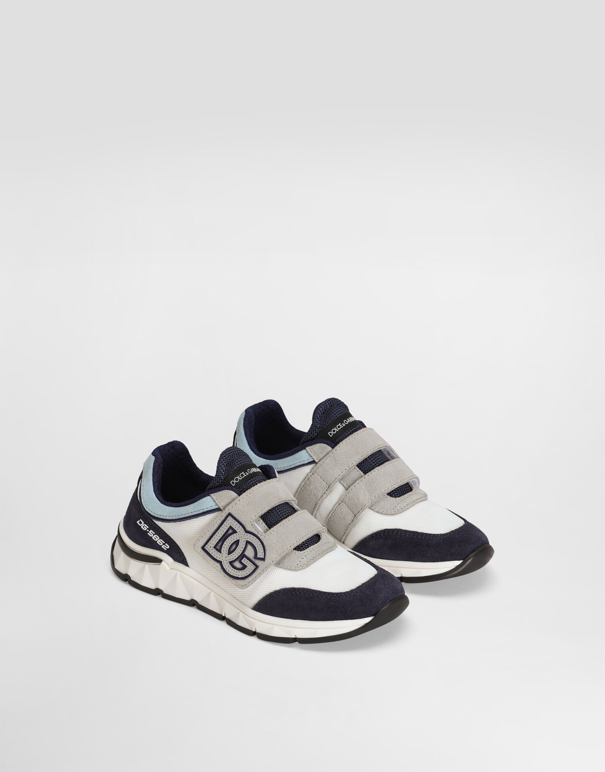 Mesh and split leather DG Running sneakers in Multicolor for