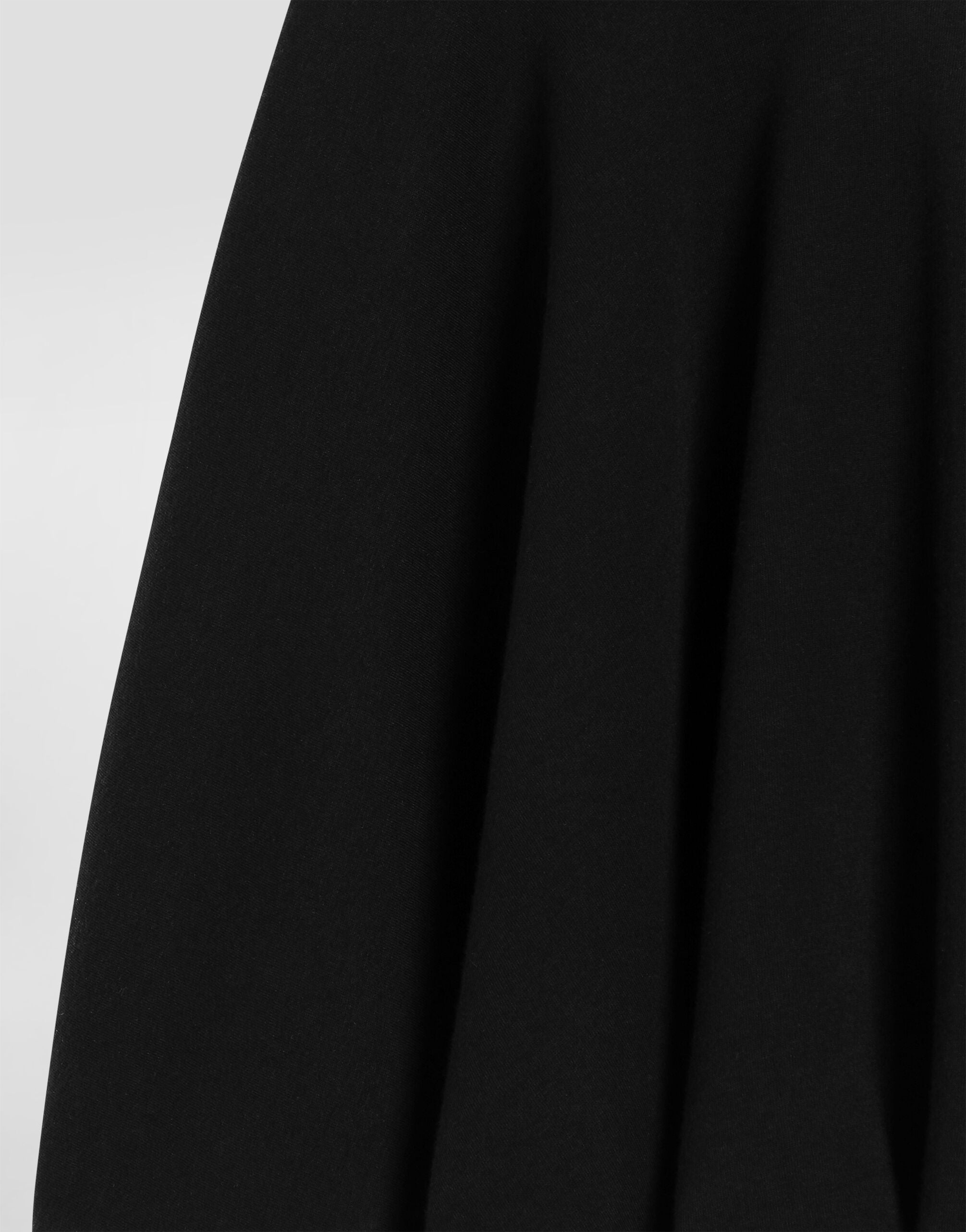 Skirt with DG embroidery in Black for Girls | Dolce&Gabbana® US