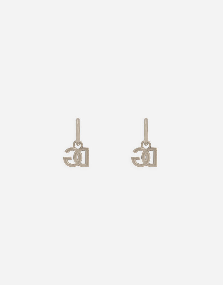 Dolce & Gabbana Pendientes a presión con logotipo DG Gris WEN5L3W1111