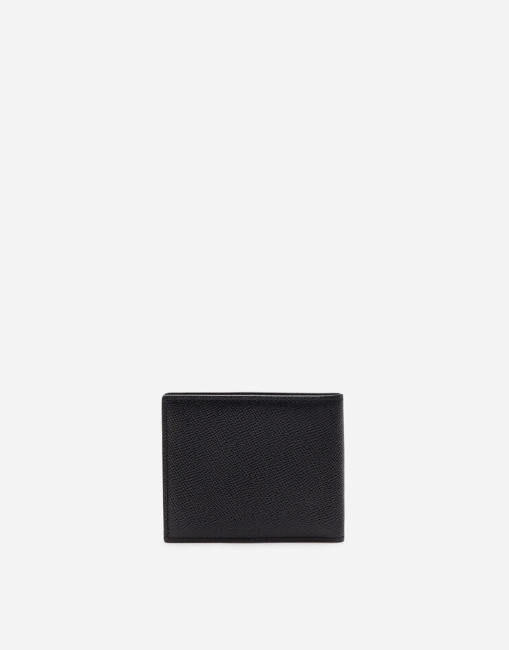 Dolce & Gabbana Dauphine calfskin bifold wallet with logo plaque Black BP2463AZ602