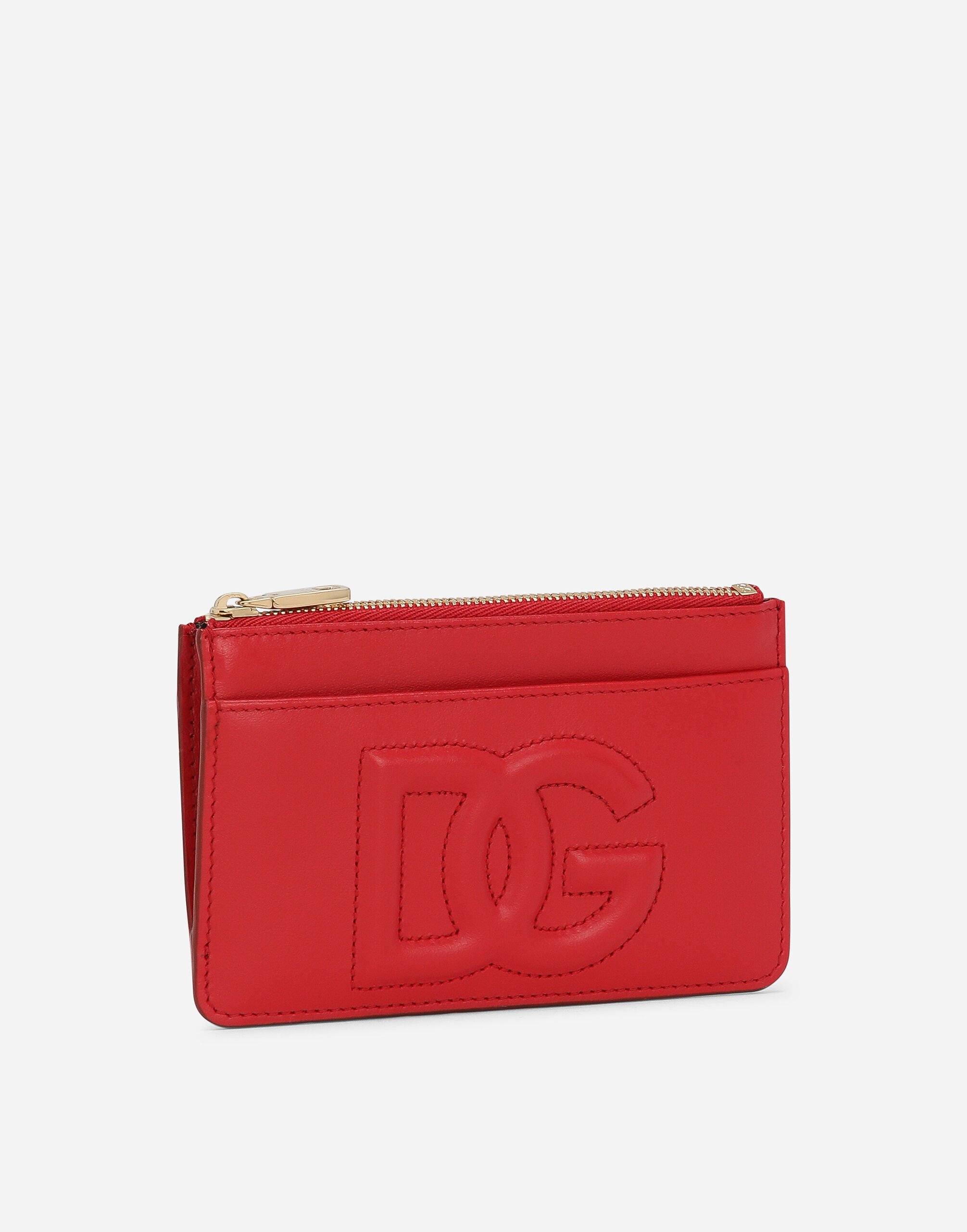 Tarjetero DG Logo mediano en Rojo de Mujer Dolce Gabbana