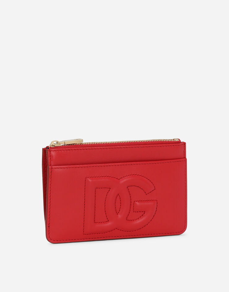 Dolce & Gabbana Medium DG Logo card holder Red BI1261AG081