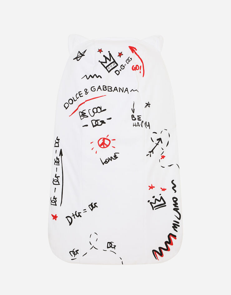 Dolce & Gabbana Jersey sleep sack with graffiti print разноцветный LNJAA6G7B8L