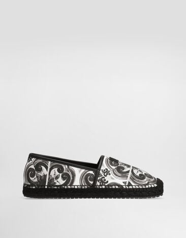 Dolce & Gabbana Alpargatas de lona con estampado de conchas Multicolor A50730AD506