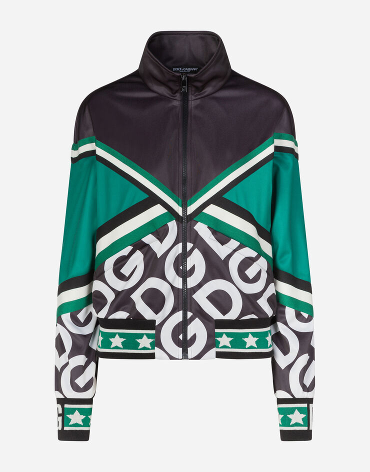 Dolce & Gabbana ZIP- UP SWEATSHIRT WITH DG LOGO PRINT Dolce & Gabbana ZIP- UP SWEATSHIRT WITH DG LOGO PRINT MULTICOLORE F9G55TFI7AK