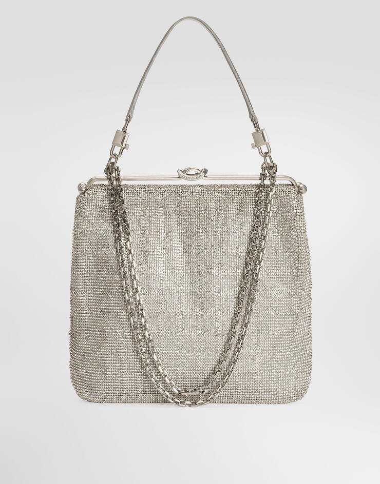 Dolce & Gabbana 숄더, 크로스바디 백 Dina 크리스털 메쉬 소재 스카이블루 BB8009A3T92