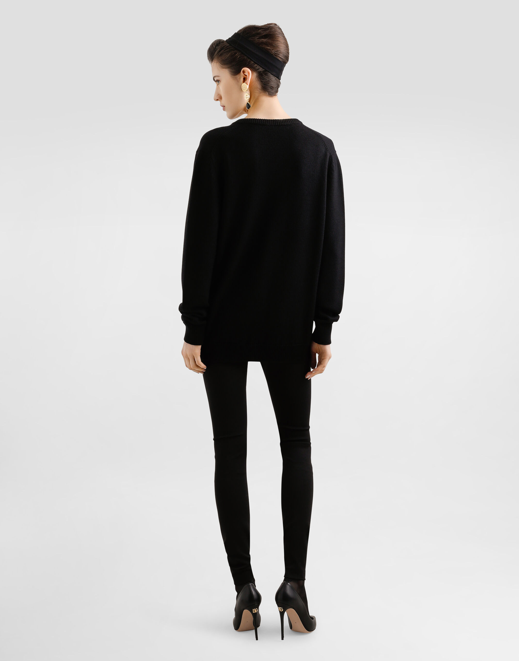 Blackのウィメンズ ウール プルオーバー | Dolce&Gabbana®