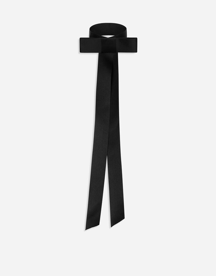Dolce & Gabbana Choker cravate avec nœud Noir FT084RGDCHY