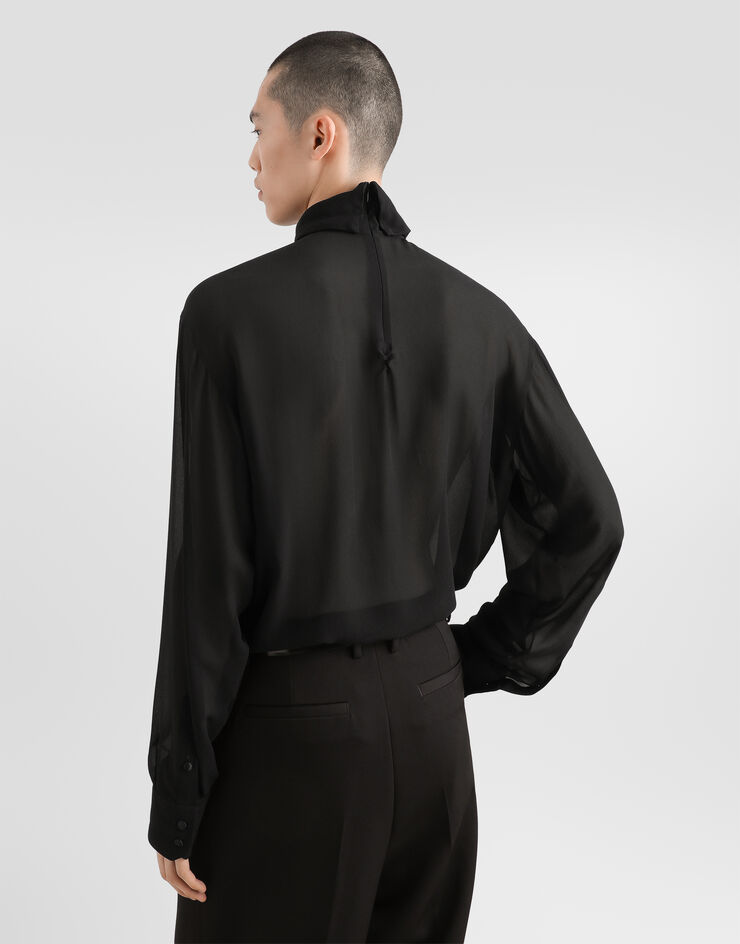 Dolce & Gabbana Silk georgette shirt Dolce & Gabbana Silk georgette shirt Black G8SD9TFU1AR