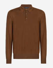 Dolce&Gabbana Extra-fine cashmere polo-shirt Brown GXP68TJBSE2